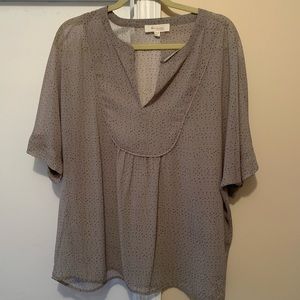 Two by Vince Camuto Split Neck Blouse